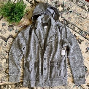 ✨NWT Men’s Fossil hooded sweater blazer. Size XL.